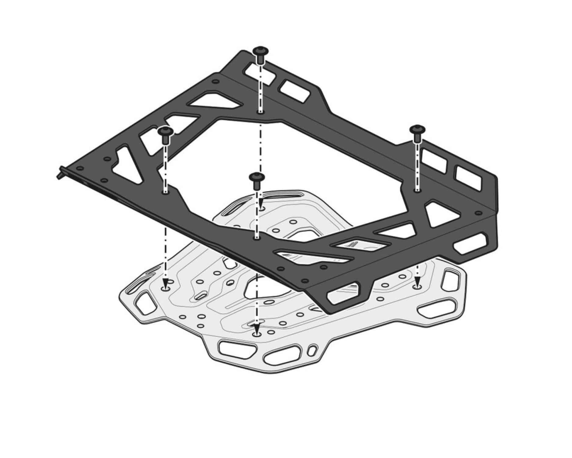 SW-Motech Adventure Luggage Rack for BMW R1200GSA / R1250GSA / F850GSA – for OE Stainless Steel Rack Only