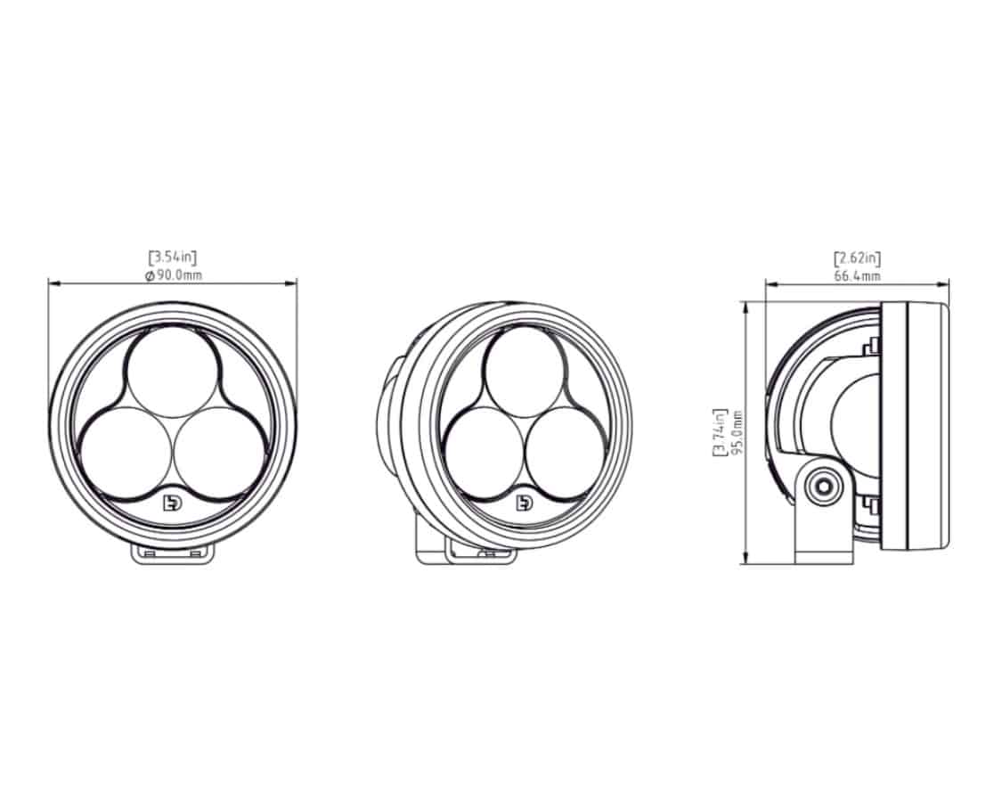 DENALI D3 Auxiliary LED Lights – Driving (Spot)