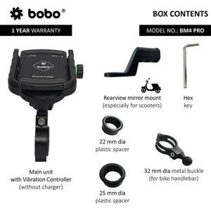 BOBO BM4 PRO Jaw-Grip Bike Phone Holder with Vibration Controller Mobile Mount