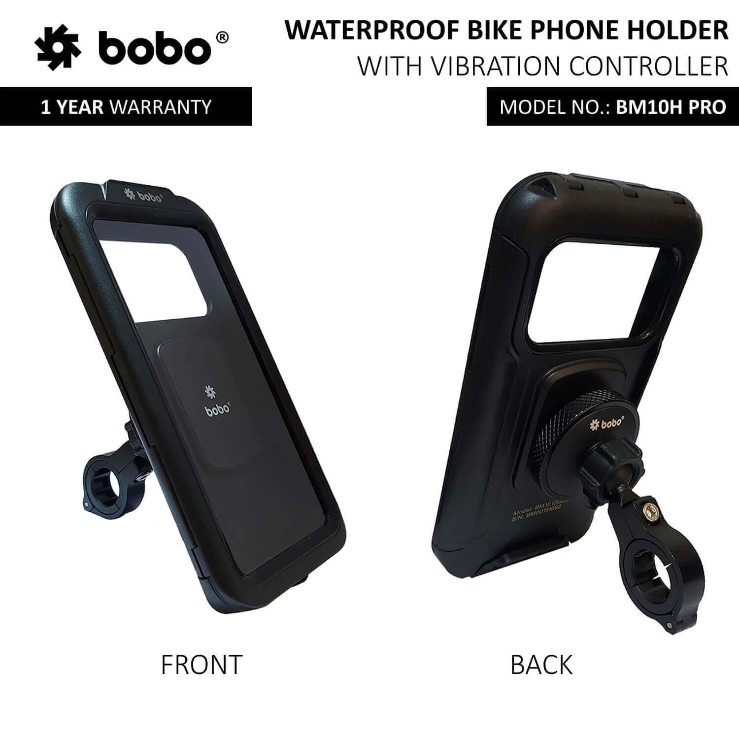 BOBO BM10H PRO Fully Waterproof Bike Vibration Controller Motorcycle Mobile Mount