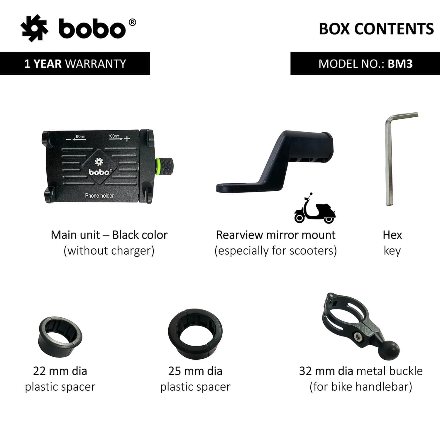 BOBO BM3 Claw-Grip Aluminum Mobile Mount