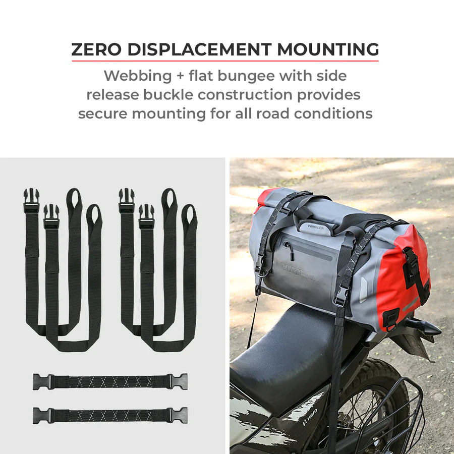 VIATERRA DRYBAG 40L - 100% WATERPROOF MOTORCYCLE TAILBAG (UNIVERSAL)