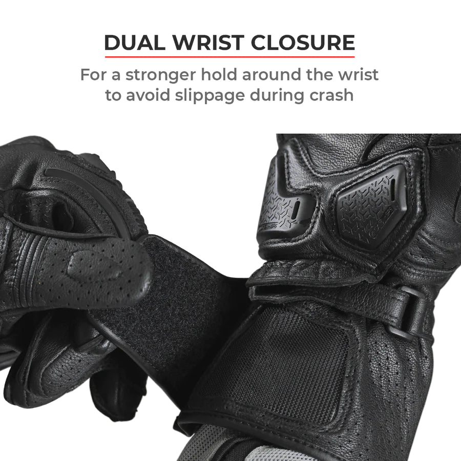 VIATERRA GRID – FULL GAUNTLET MOTORCYCLE RIDING GLOVES