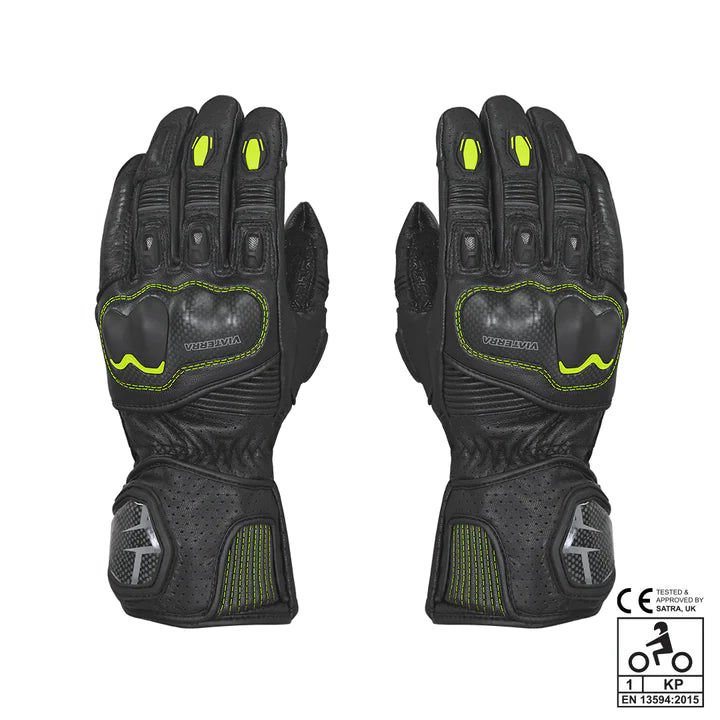 VIATERRA GRID – FULL GAUNTLET MOTORCYCLE RIDING GLOVES