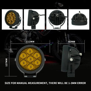 HJG New 7 LED 140W Foglight with Yellow Cover 140W 7 LED