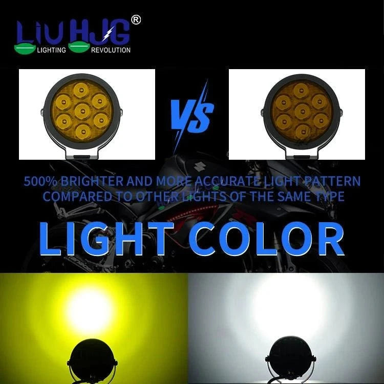 HJG New 7 LED 140W Foglight with Yellow Cover 140W 7 LED