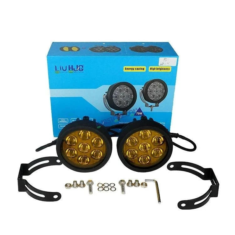 HJG New 7 LED 140W Foglight with Yellow Cover 140W 7 LED