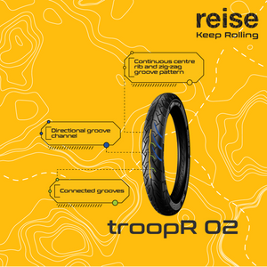 Reise troopR 02 80/100-17 46P Front Tubeless Tyre