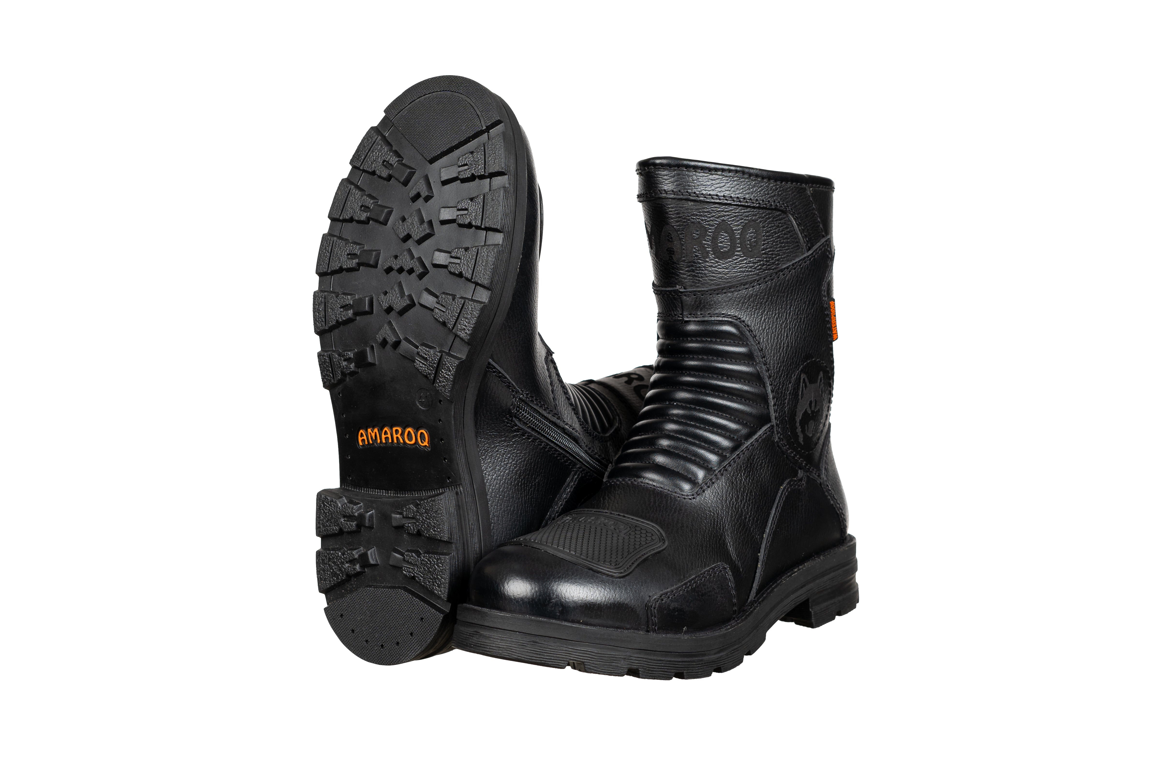 AMAROQ VIKTOR MOTORCYCLE RIDING BOOTS (BLACK)