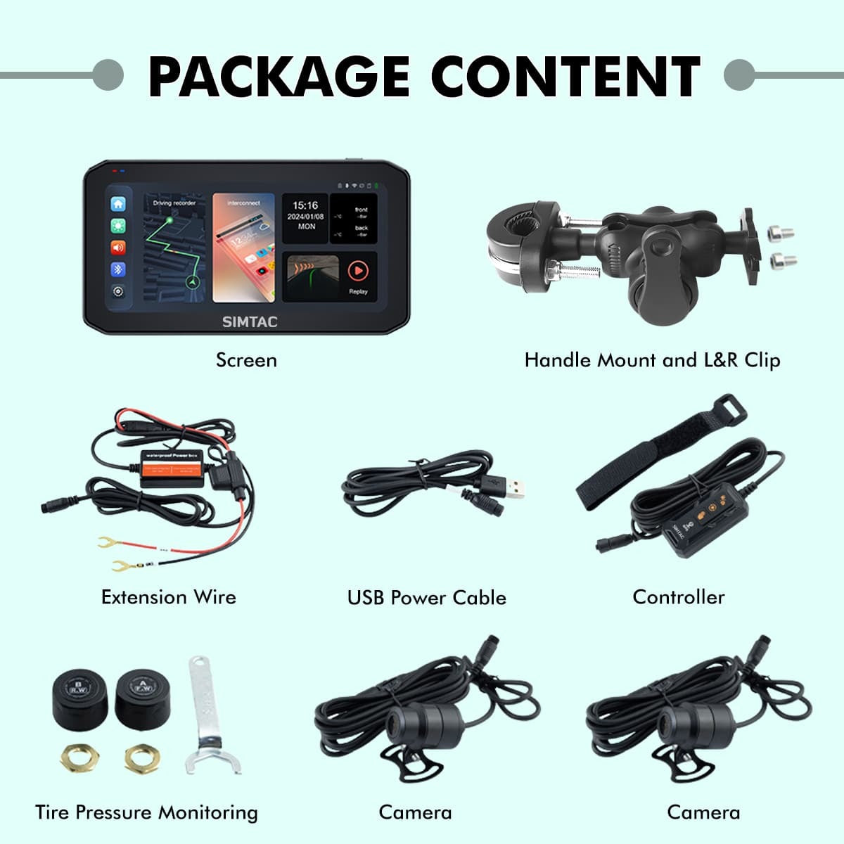 SIMTAC MOTORCYCLE NAVIGATION SYSTEM – M6DT