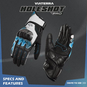 VIATERRA HOLESHOT PRO – SEMI GAUNTLET HYBRID RIDING GLOVES