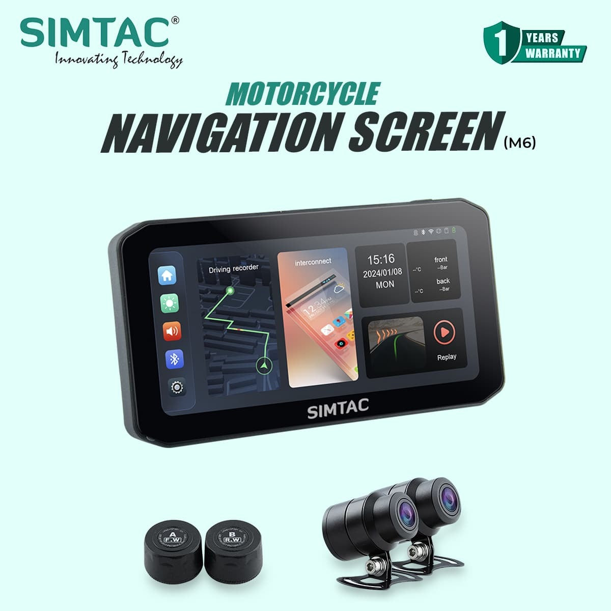 SIMTAC MOTORCYCLE NAVIGATION SYSTEM – M6DT