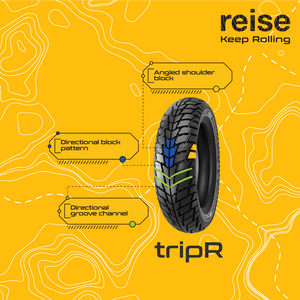 Reise Moto tripR 90/90-12 54J Front/Rear Tubeless Tyre